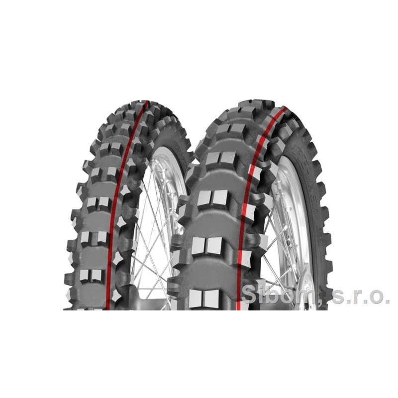 MITAS 100/90-19 TL 57M TERRA FORCE-MX MH MEDIUM HARD TERRAIN RED/ GREEN /